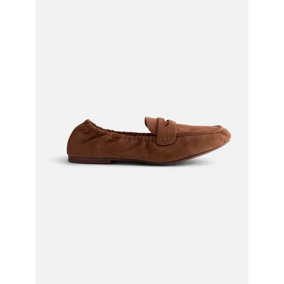 Scenario Women's Faux Leather Scrunch Loafers | Walmart (US)