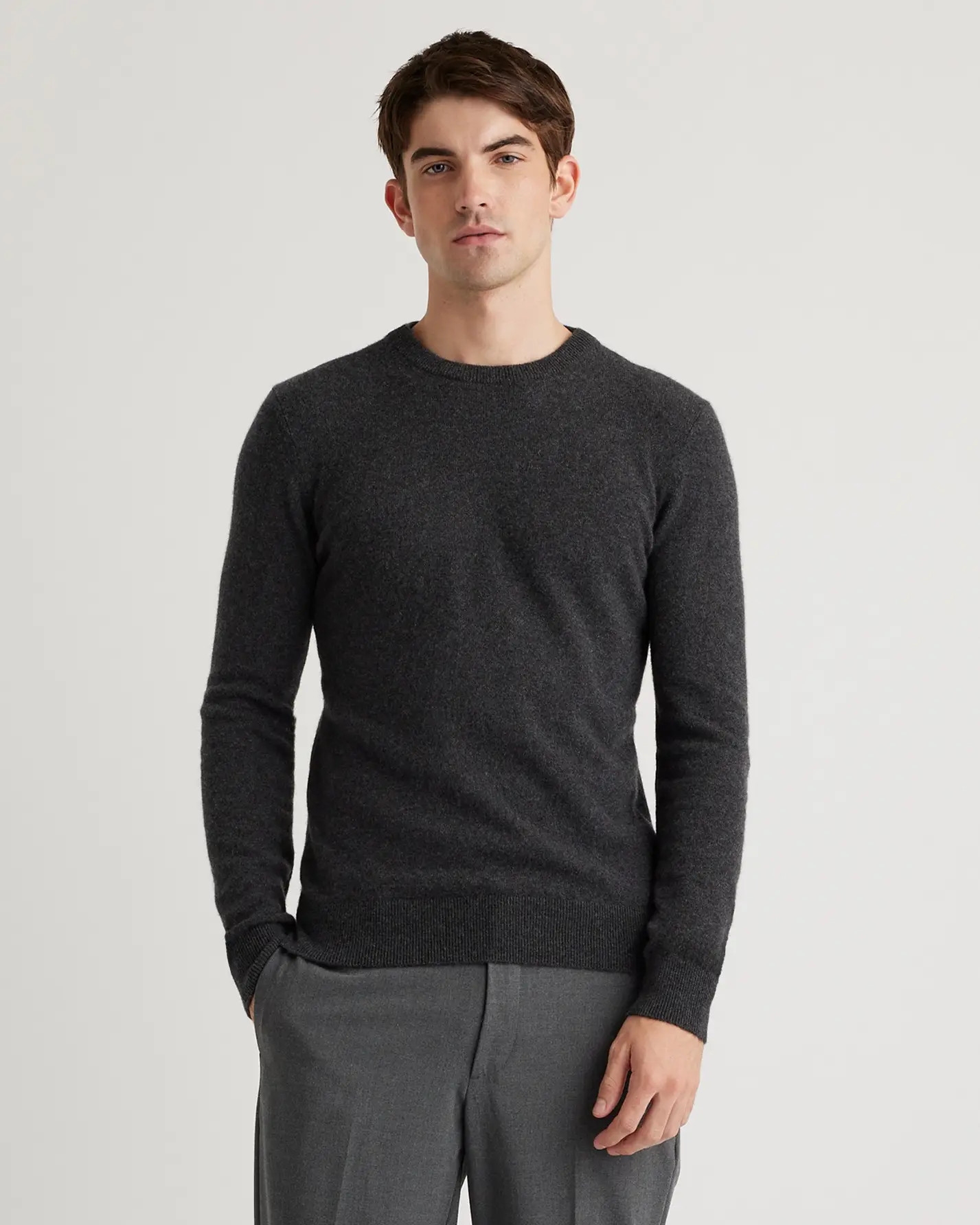 Mongolian Cashmere Crewneck Sweater in Charcoal | Quince