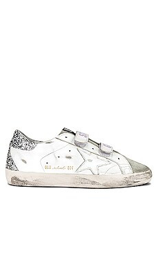 Golden Goose Old School Sneaker in White, Ice, & Silver from Revolve.com | Revolve Clothing (Global)