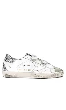 Golden Goose Old School Sneaker in White, Ice, & Silver from Revolve.com | Revolve Clothing (Global)