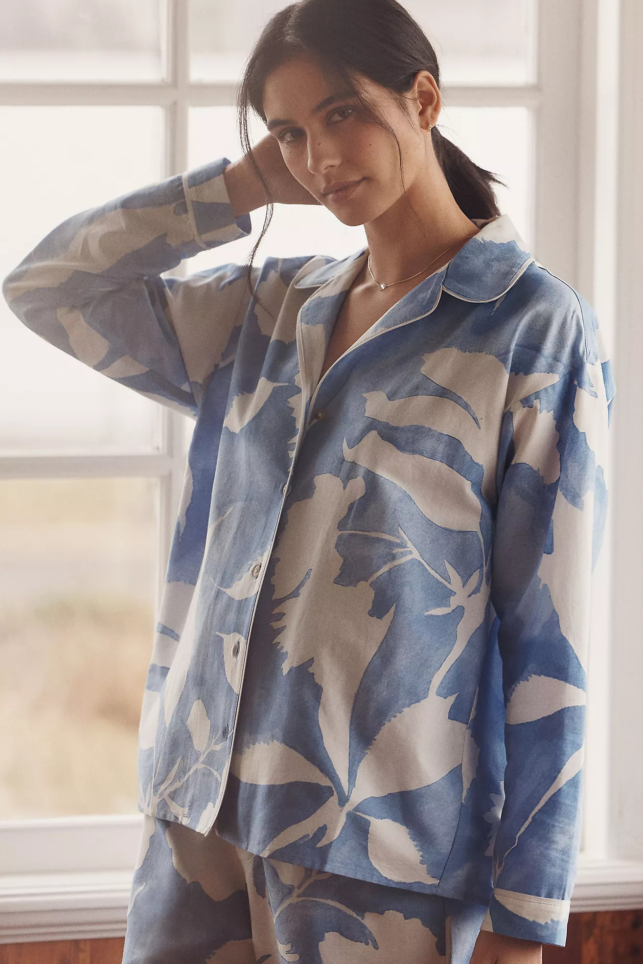 LyreBird Cloud Flannel Pajama Top | Anthropologie (US)