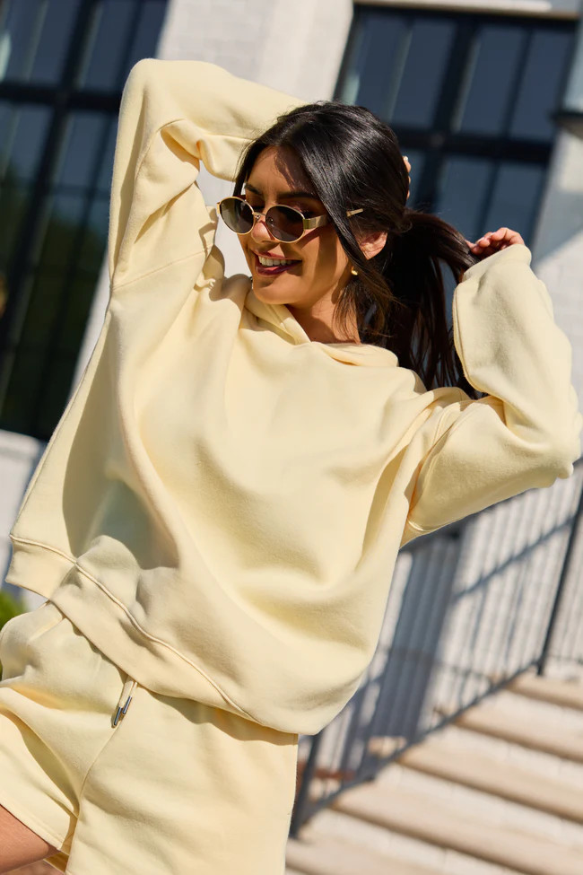 Everyday Ease Yellow Hoodie | Pink Lily