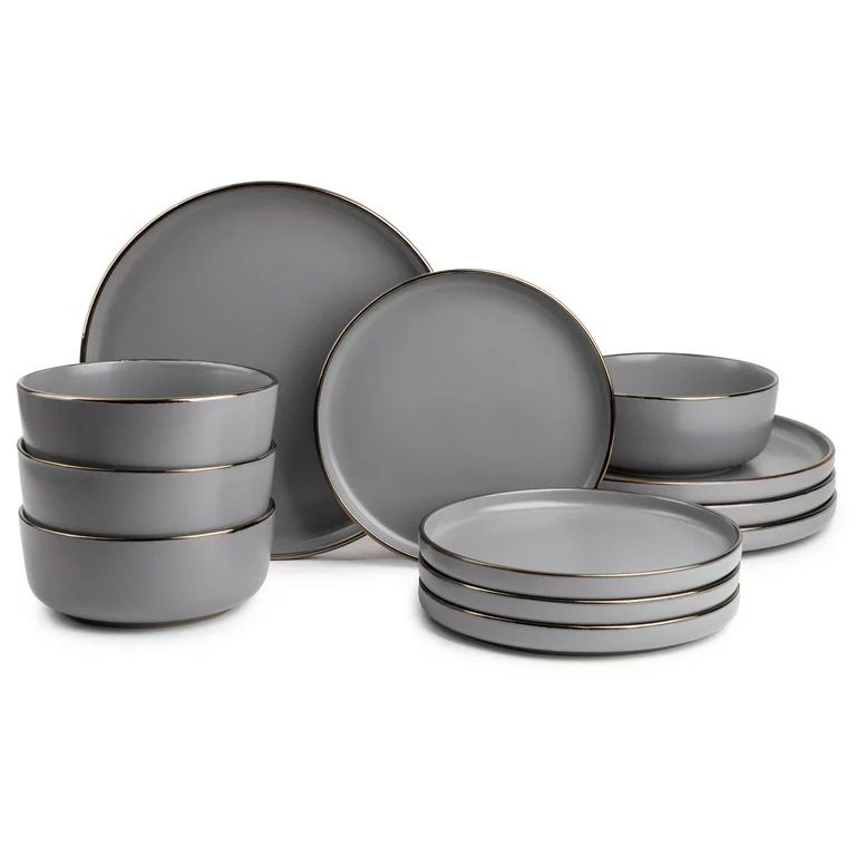 Thyme & Table Dinnerware Ava Stoneware, 12 Piece Set | Walmart (US)