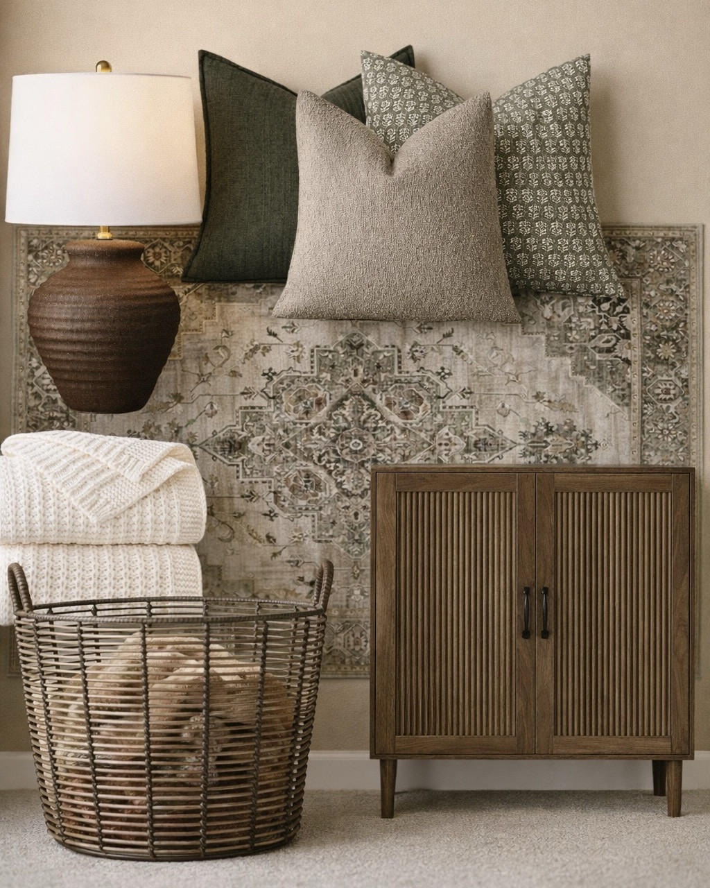 Neutral Home Finds You’ll Use Every Day

Follow @farmtotablecreations on Instagram for more

These are the kind of pieces that instantly warm up a space without overthinking it. The rich wood tones, soft textured pillows, and vintage-inspired rug all work together to create that cozy, elevated look. I especially love how the lamp adds a soft glow while the basket keeps things functional but still styled. These are staples you can mix into any room and it just works.

#pillowcovers | #arearug | #tablelamp | #storagebasket | #cabinet | #neutraldecor | #livingroomdecor | #homedecor | #accentfurniture | #cozyhome

#LTKHome #LTKSaleAlert