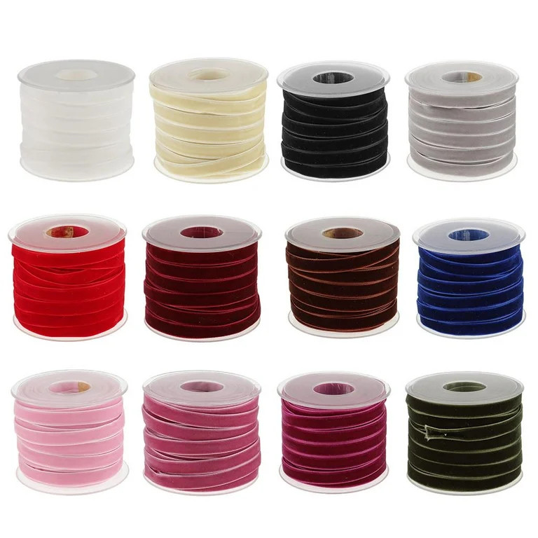 20 Yards Velvet Ribbon Spool Available in Many Colors 10mm/0.4inch Wide - Beige | Walmart (US)