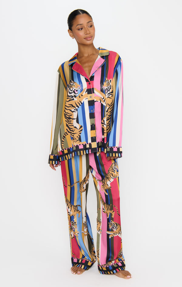 Classic PJ Set ~ Tiger Dreams Silky | Show Me Your Mumu