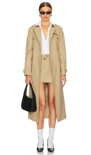 New York Trench Coat in Camel | Revolve Clothing (Global)