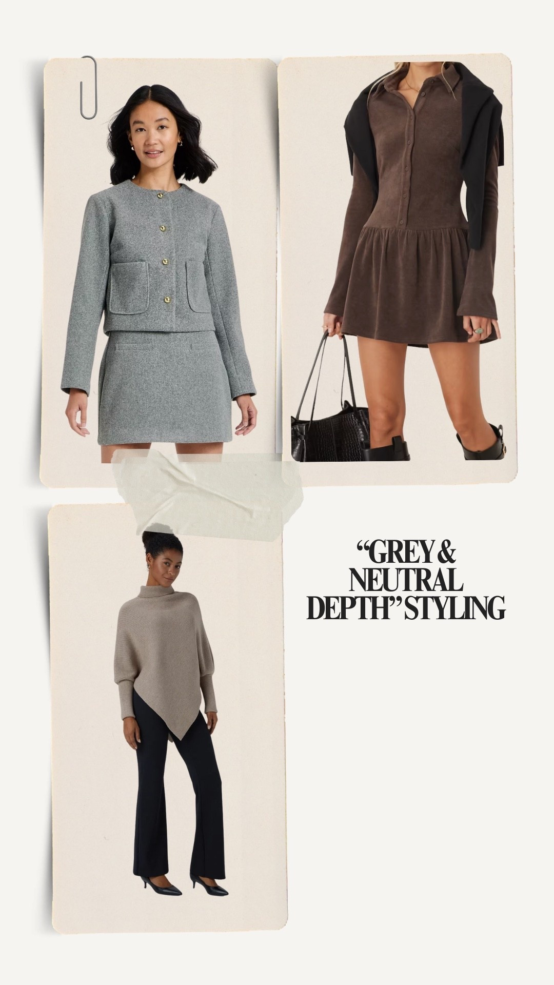 Grey and neutral depth styling 

#LTKWorkwear #LTKootd #LTKFindsUnder50