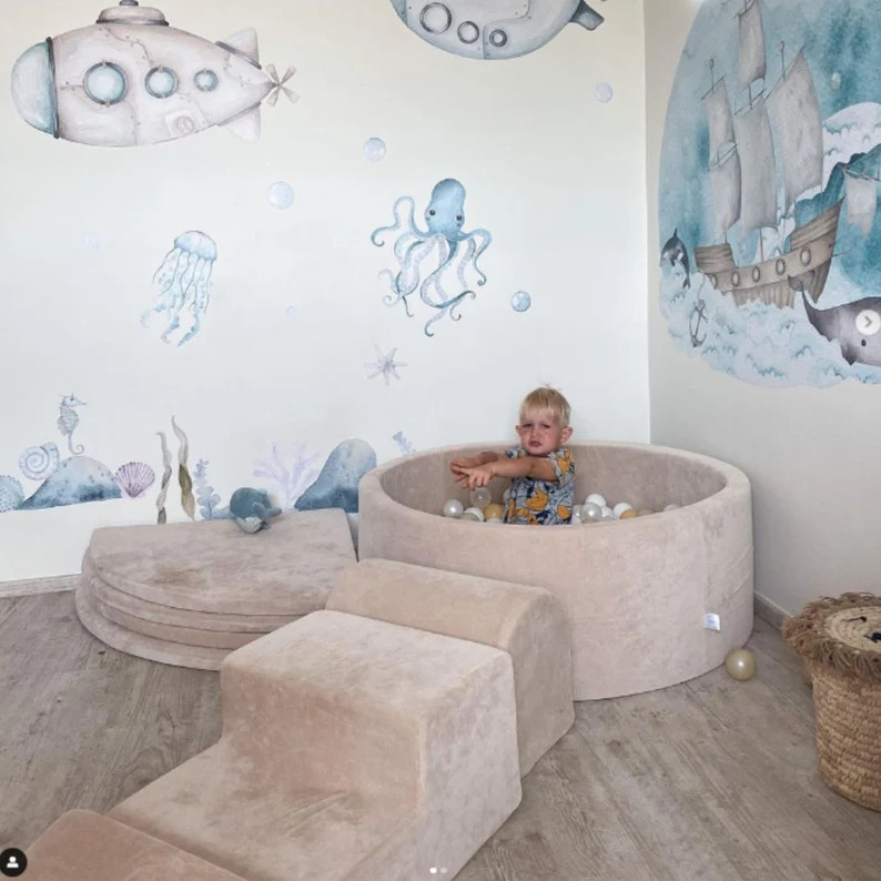 Climbing Foam Playset With a Pool 90x30 200 Balls Indoor - Etsy | Etsy (US)