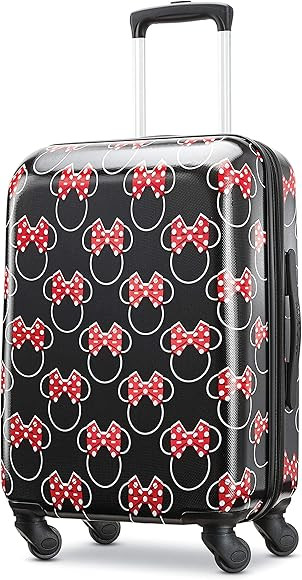 American Tourister Disney Hardside Luggage with Spinner Wheels, Black,White,Red/Minnie Mouse Head... | Amazon (US)