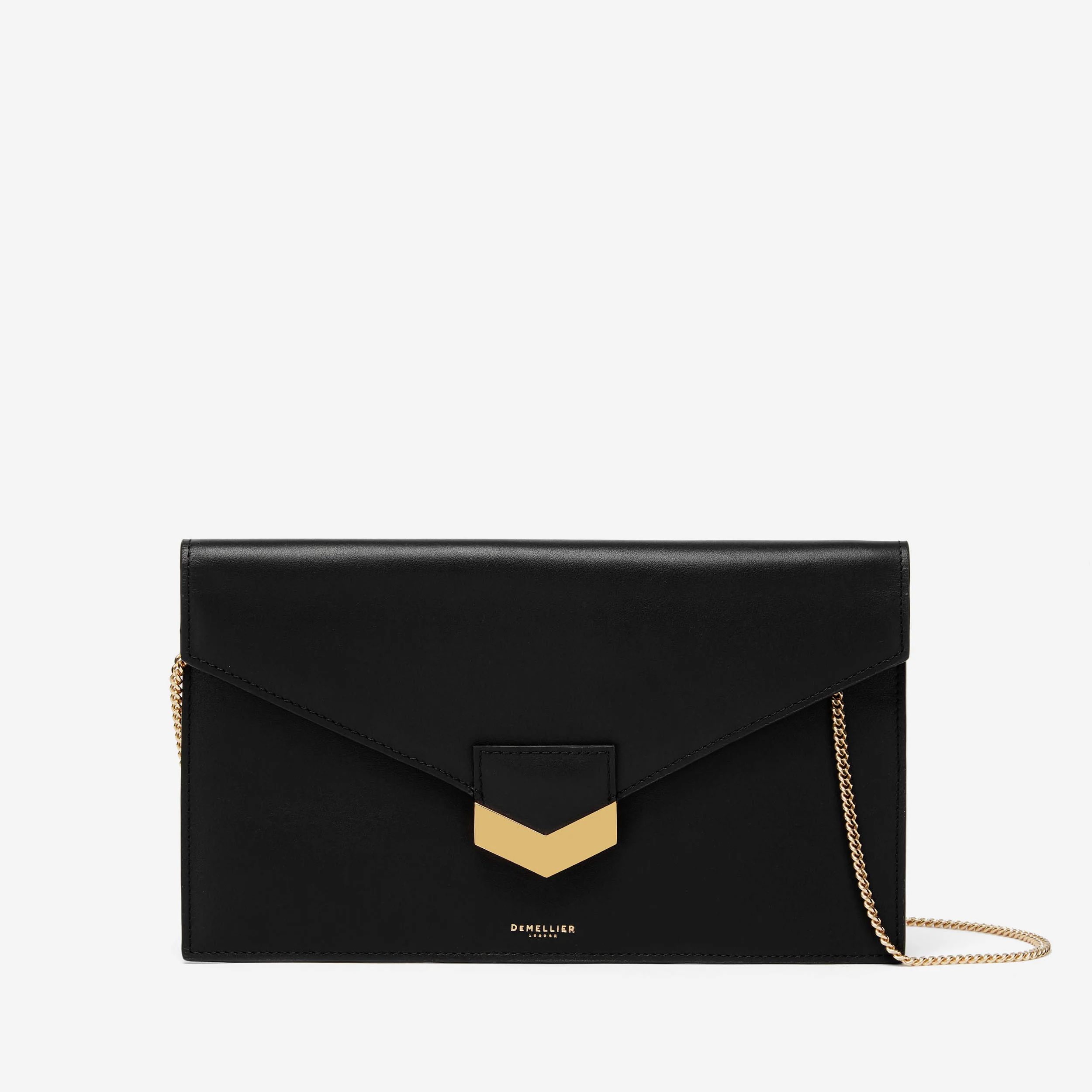 The London Clutch | Black Smooth | DeMellier | DeMellier