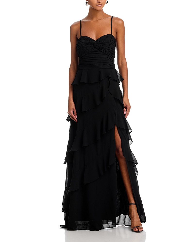 Aqua Chiffon Tiered Ruffled Dress - Exclusive | Bloomingdale's (US)