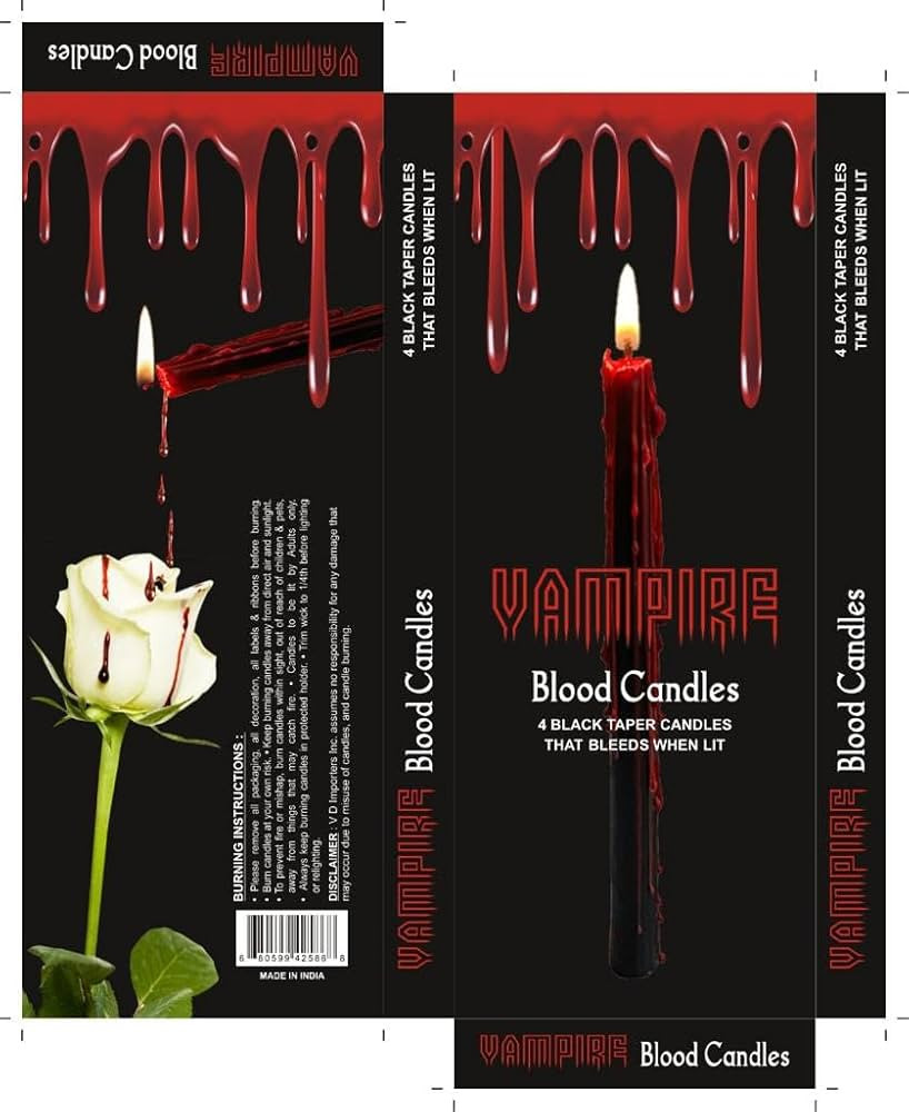 Vrinda® 10 inch Taper Candle That Bleeds, Vampire Blood Candle, Ritual Spell Unscented Taper Can... | Amazon (US)