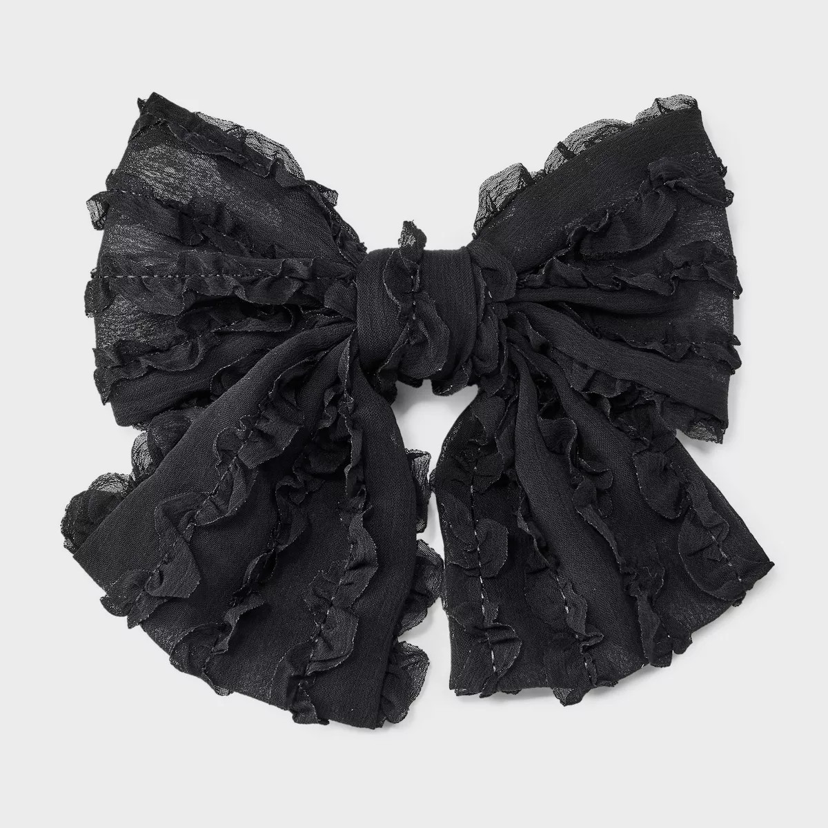 Ruffled Bow Hair Barrette - Wild Fable™ Black | Target