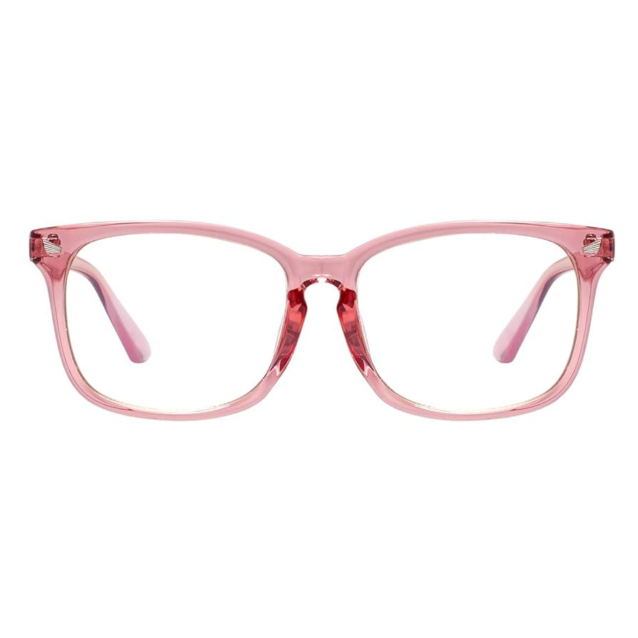 MAXJULI Blue Light Blocking Glasses,Computer Reading/Gaming/TV/Phones Glasses for Women Men(Pink) | Amazon (US)