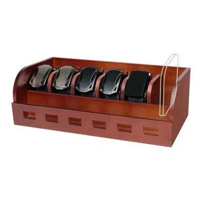Large Adjustable Bamboo Belt Organizer Box, 6 Grids Belt Rack, Belt Organizer For Closet Shelf And Drawer, Tie And Belt Storage Organizer Wall Mount A | Wayfair North America