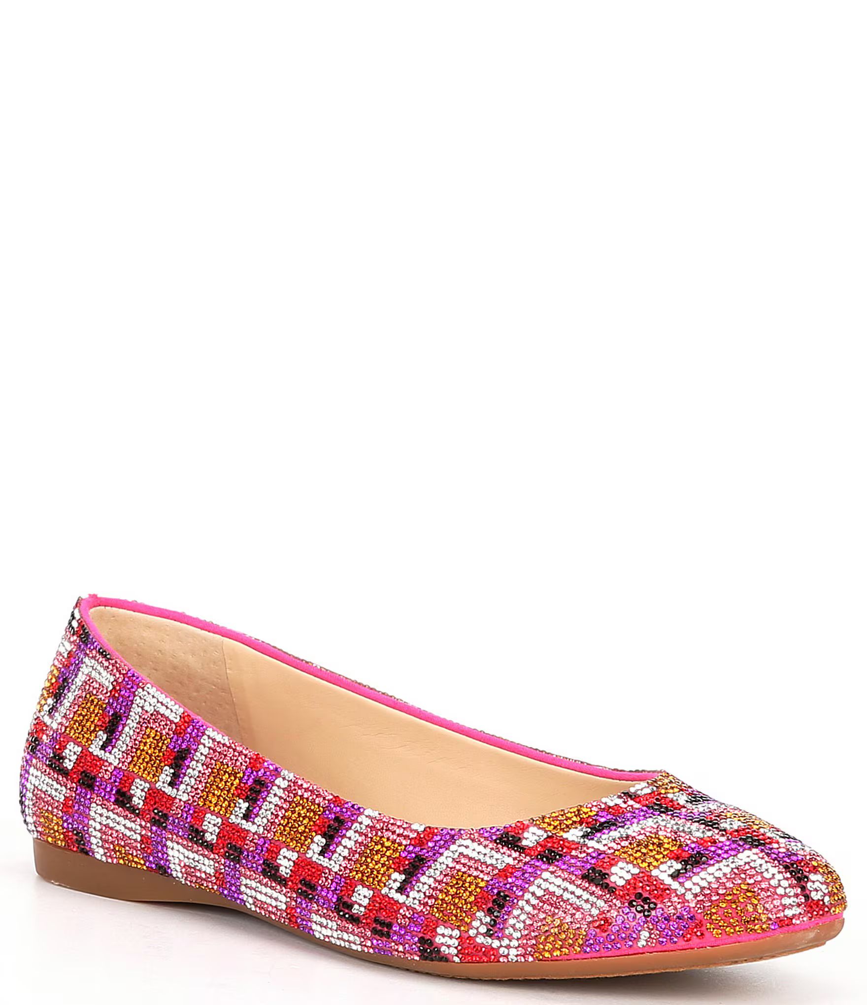 AltanaTwo Print Rhinestone Ballet Flats | Dillard's