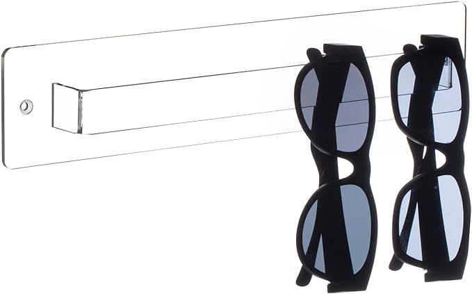 MyGift 13 Inch Premium Clear Acrylic Sunglasses Holder Wall Mounted Organizer Rack, Decorative En... | Amazon (US)