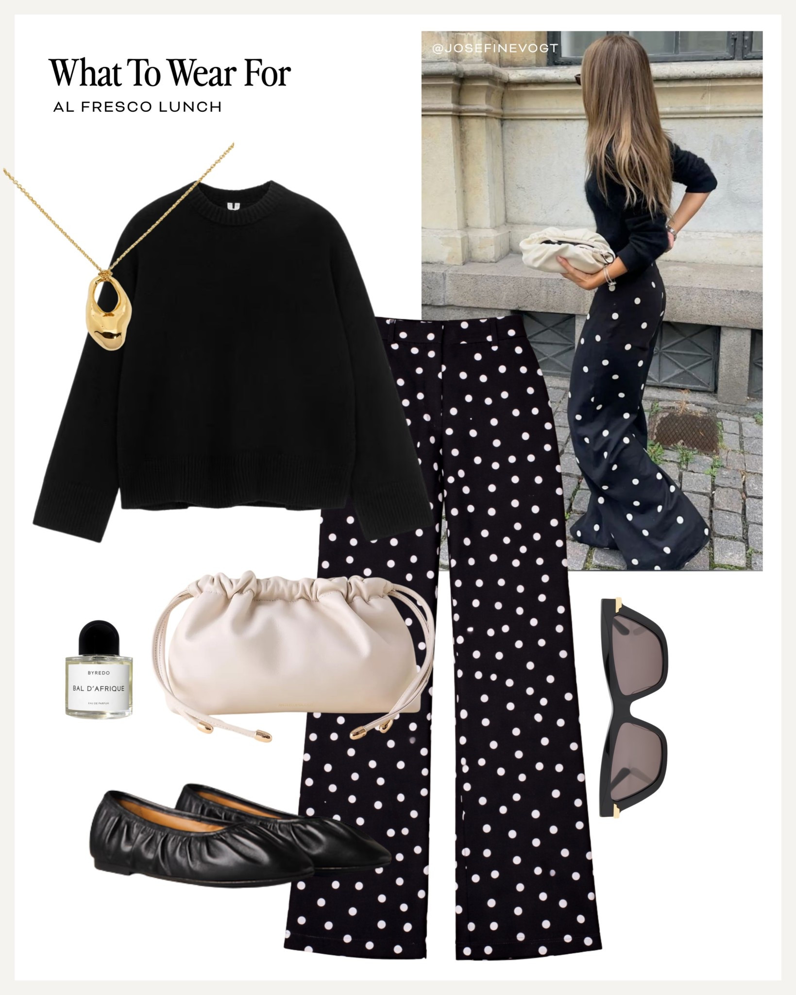 Al fresco lunch 🍷 

Polka dots / spring outfits / cream clutch / ballet flats 

#LTKuk #LTKspring