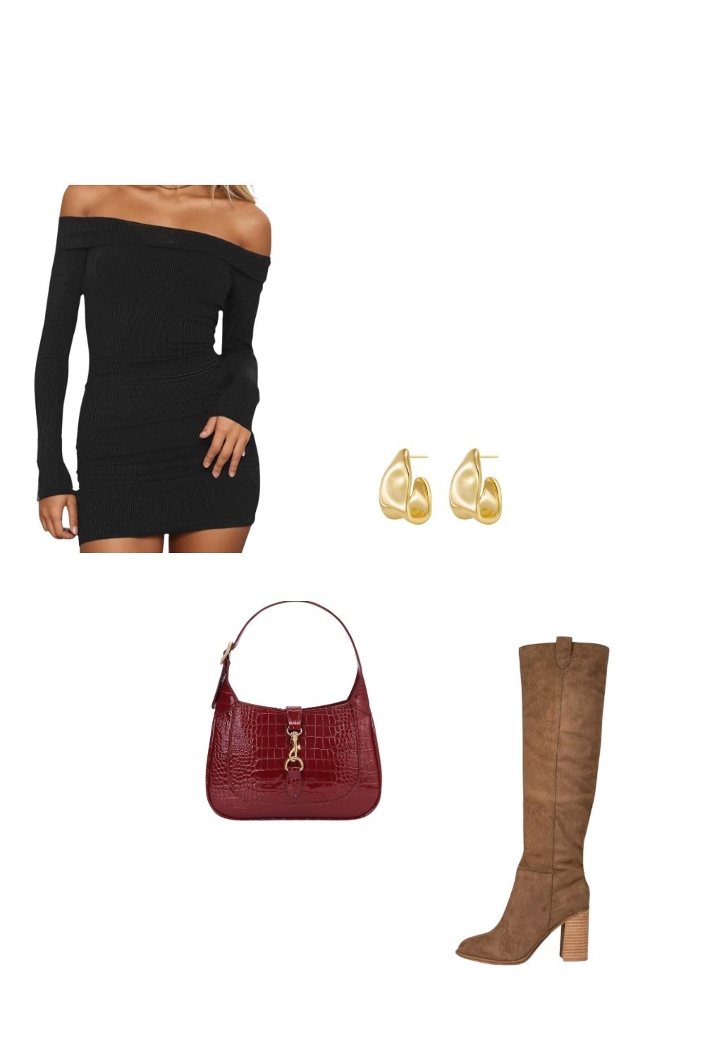 Thanksgiving
A sleek black off-shoulder mini dress paired with tan knee-high boots, a burgundy shoulder bag, and bold gold earrings for the perfect fall going-out outfit. This look is ideal for date nights, parties, or weekend dinners. Elegant, feminine, and elevated — a must-save if you love minimalist outfits, black dress outfit inspo, or fall fashion ideas.


black dress outfit, fall outfits 2024, knee-high boots outfit, date night look, chic minimalist outfit, evening outfit ideas, classy fall fashion


#LTKHoliday #LTKgrwm #LTKdayinmylife