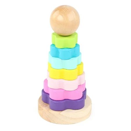 Ring Wooden Stacking Stack Up Nest Educational Toy for Children | Walmart (US)