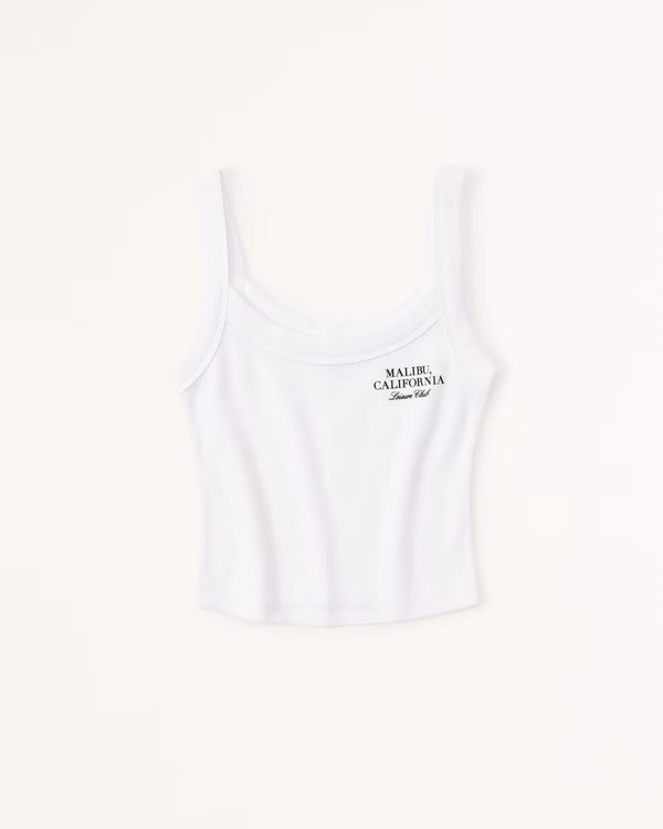 Essential Rib 90s Graphic Tank | Abercrombie & Fitch (US)