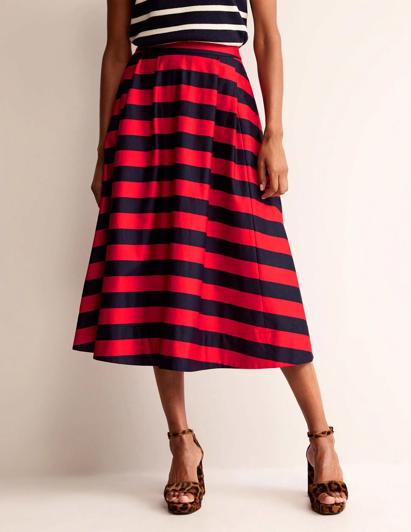 Brilliant Red and Navy Stripe | Boden (US)