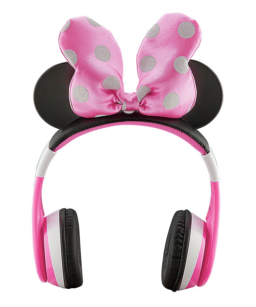 KIDdesigns Girls' Wired Headphones - Minnie Mouse Pink Bow Wireless Over-Ear Headphones | Zulily