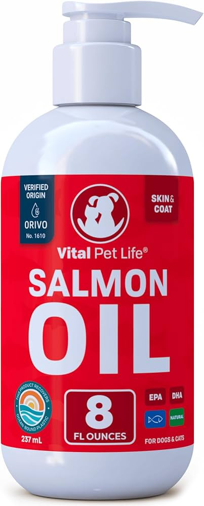 Salmon Oil for Dogs & Cats - Healthy Skin & Coat, Fish Oil, Omega 3 EPA DHA, Liquid Food Suppleme... | Amazon (US)