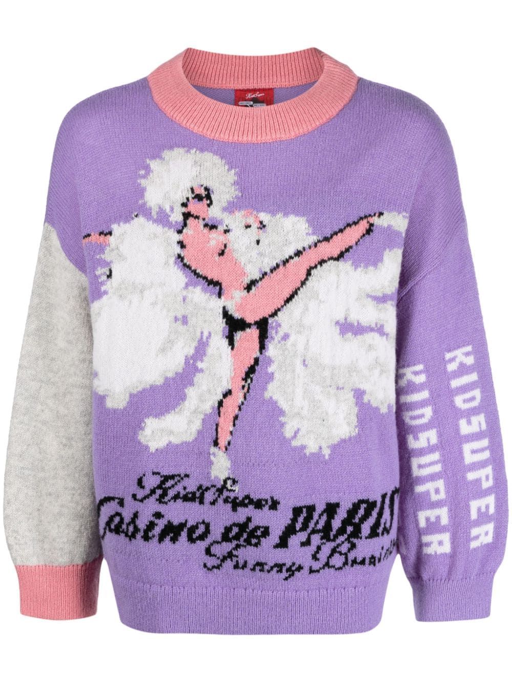 KidSuper Funny Business intarsia-knit Wool Jumper - Farfetch | Farfetch Global