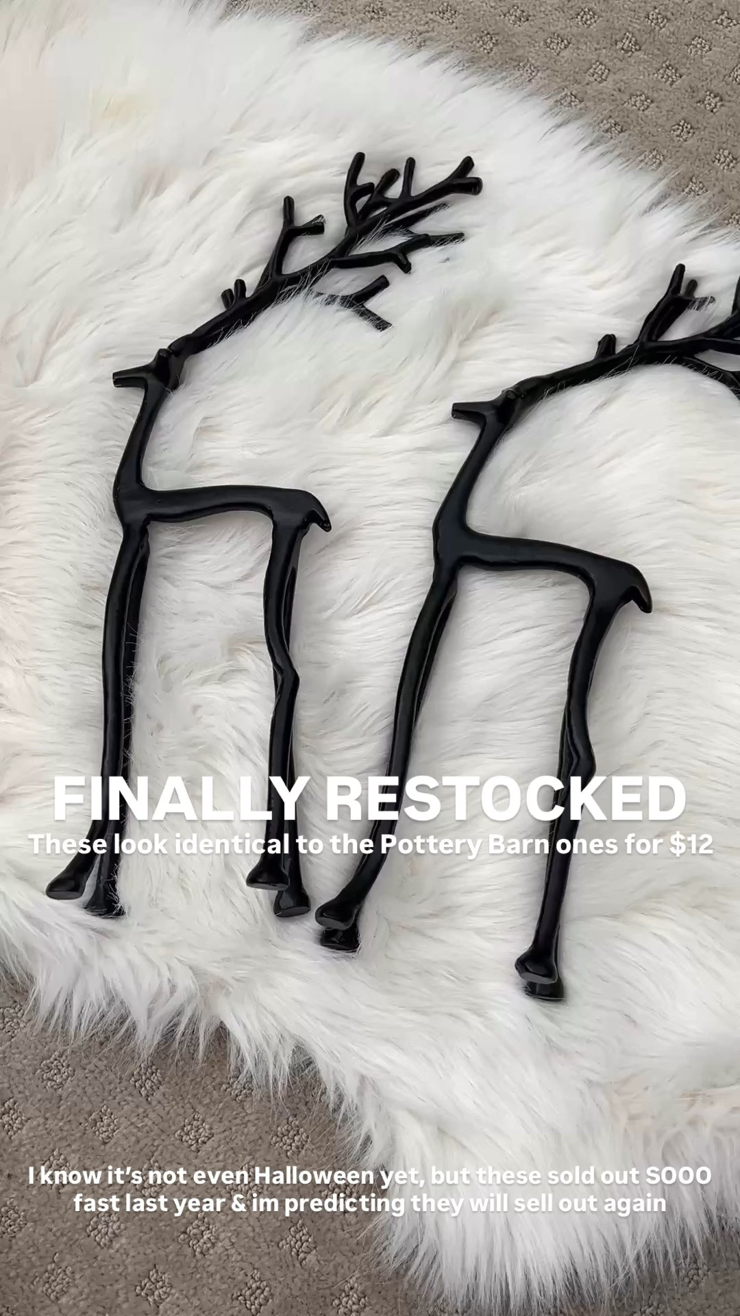 I know it’s not even Halloween yet, but these reindeer look identical to the Pottery Barn ones for only $12 & $10!!! These will sell out. 👀👏🏼

#LTKHome #LTKSeasonal