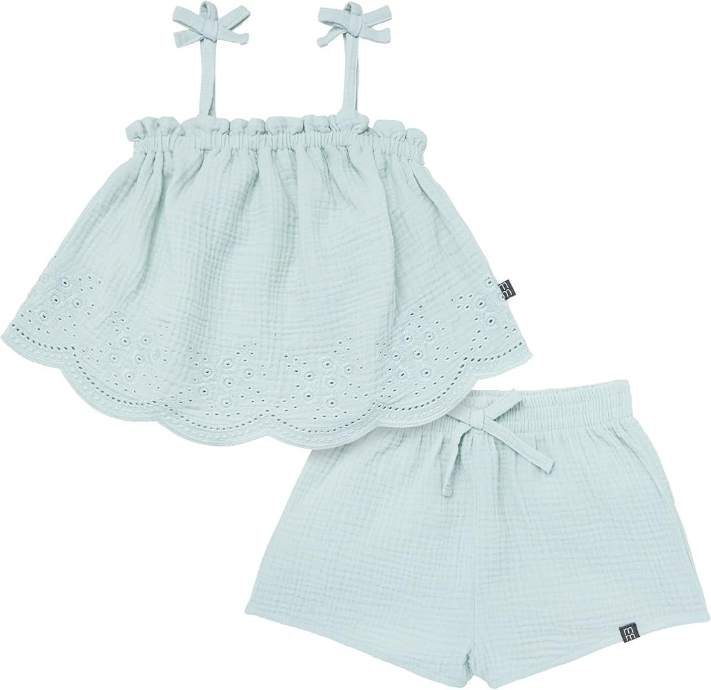 Modern Moments by Gerber Baby Girls 2-piece Gauze Top & Short Set | Amazon (US)