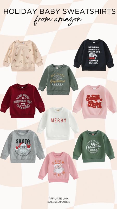Holiday Christmas sweatshirts for babies, toddlers, and kids from Amazon 

#LTKbaby #LTKkids #LTKHoliday