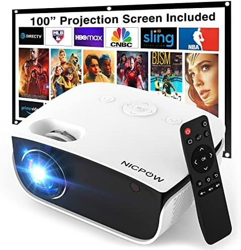 Outdoor Projector, Mini Projector with 100" Screen, 1080P and 240" Supported Movie Projector 7500 L  | Amazon (US)
