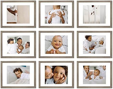 Amazon.com - Sheffield Home Decor Collection- 9 Piece Picture Frame Set, Gallery Set, 11x14 in, M... | Amazon (US)