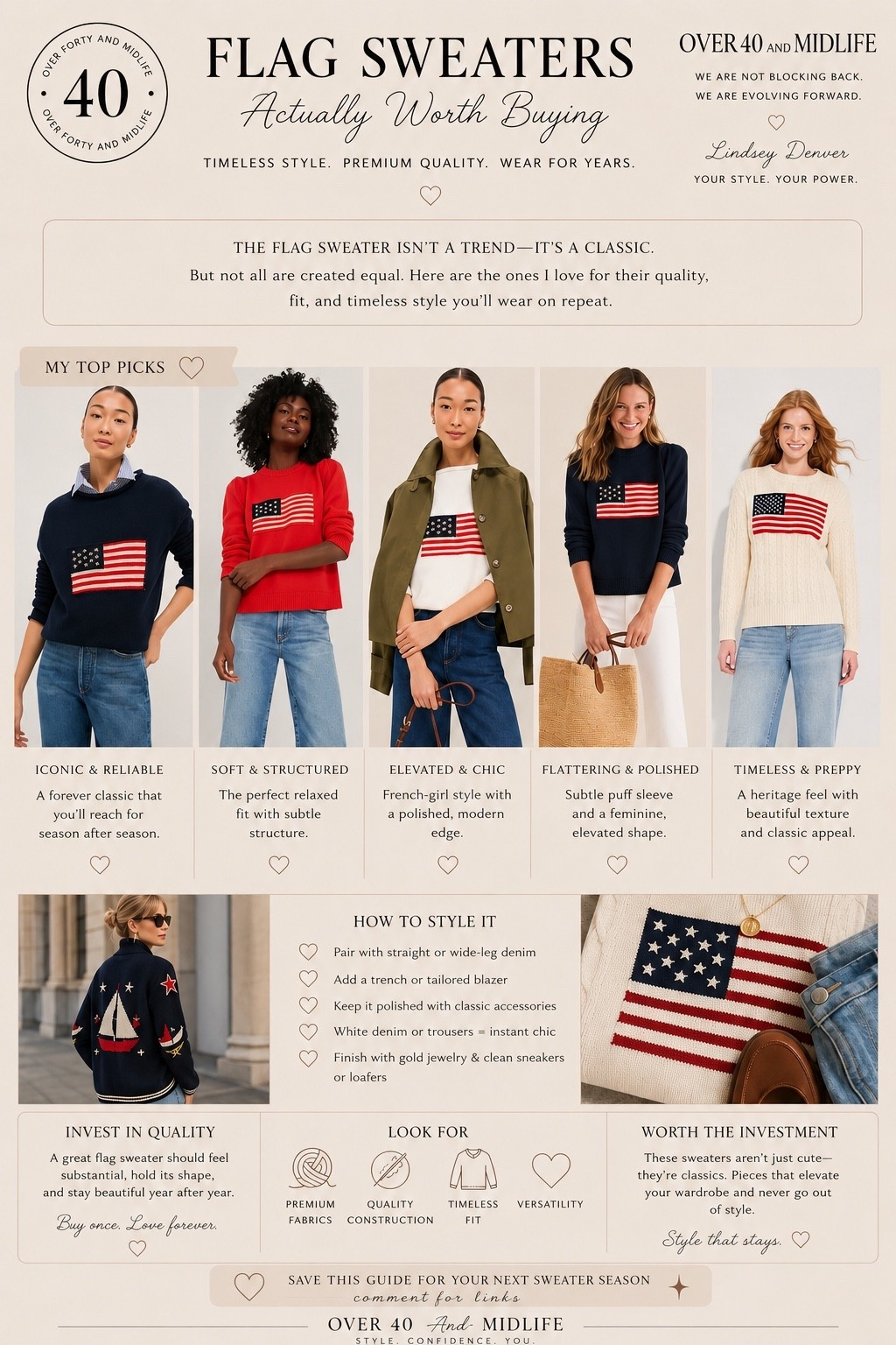 ✨Tap the bell, save and ❤️ for over 40 fashion, midlife style, midsize fashion and luxury looks for less. 

Memorial Day, July 4th, flag sweaters worth buying

👑"Helping you look good, feel good!" - Lindsey Denver

Comment SHOP below to receive a DM with the link to this post on my LTK ⬇ https://liketk.it/6cdIW