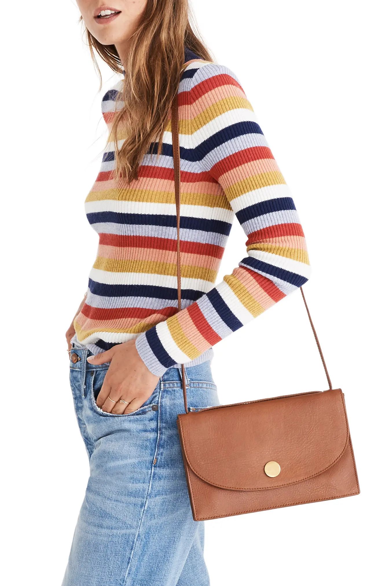 Stripe Mock Neck Pullover Sweater | Nordstrom