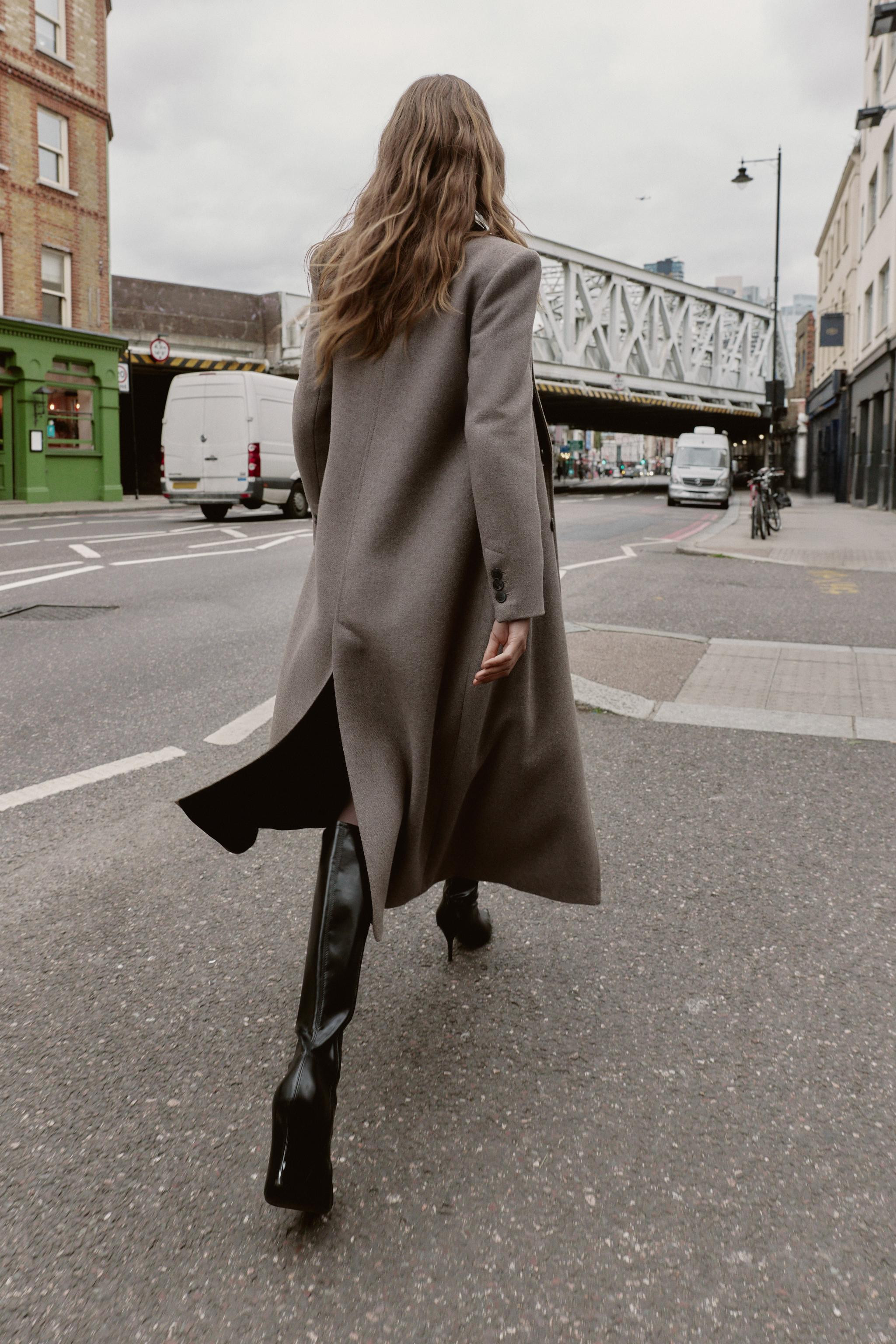 LANGER DOPPELREIHIGER MANTEL | Zara DE