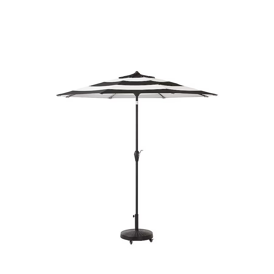 allen + roth 9-ft Black Auto-tilt Market Patio Umbrella | Lowe's