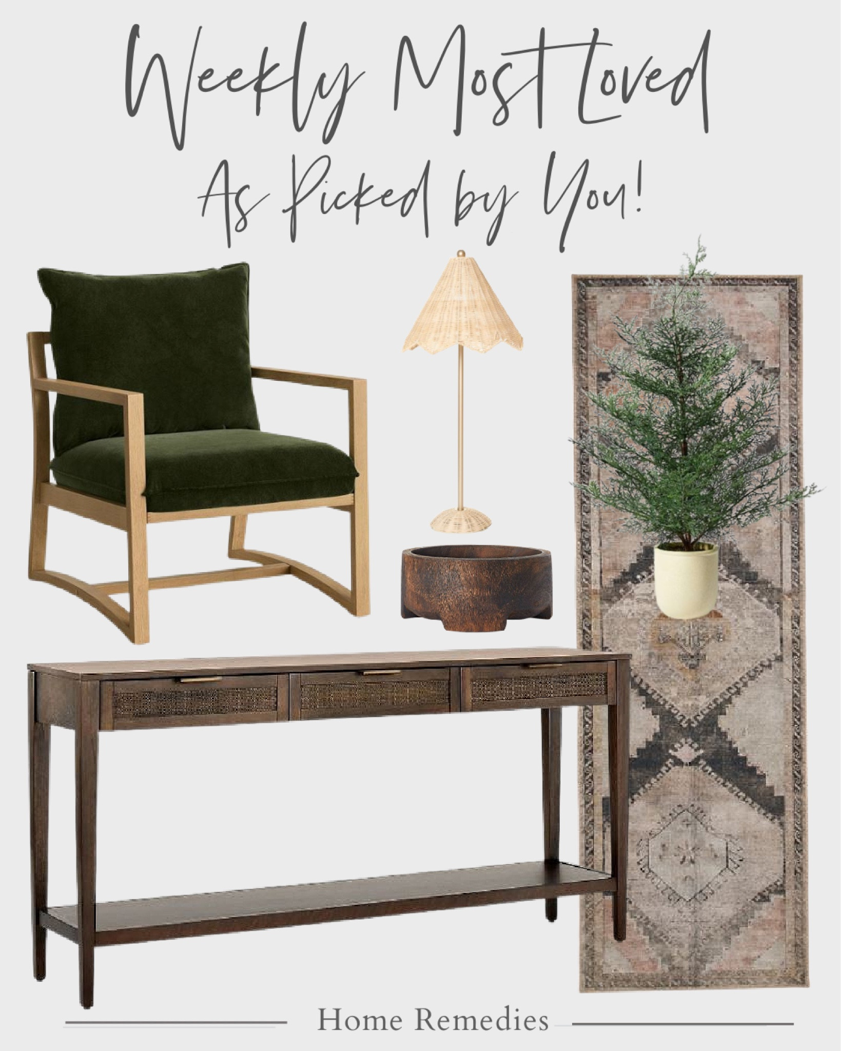 Winter home decor, furniture, Studio McGee, Threshold, Higgins armchair, chair, seating, runner, area rug, rattan table lamp, lighting, wooden bowl, East Bluff Wooden Console table, entryway table, feathery pine tree, potted faux plant, faux tree, Target, TJ Maxx, modern farmhouse, transitional, cottage

#LTKstyletip #LTKhome #LTKSeasonal