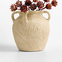 Beach Sand White Vase 11.25" + Reviews | Crate & Barrel | Crate & Barrel