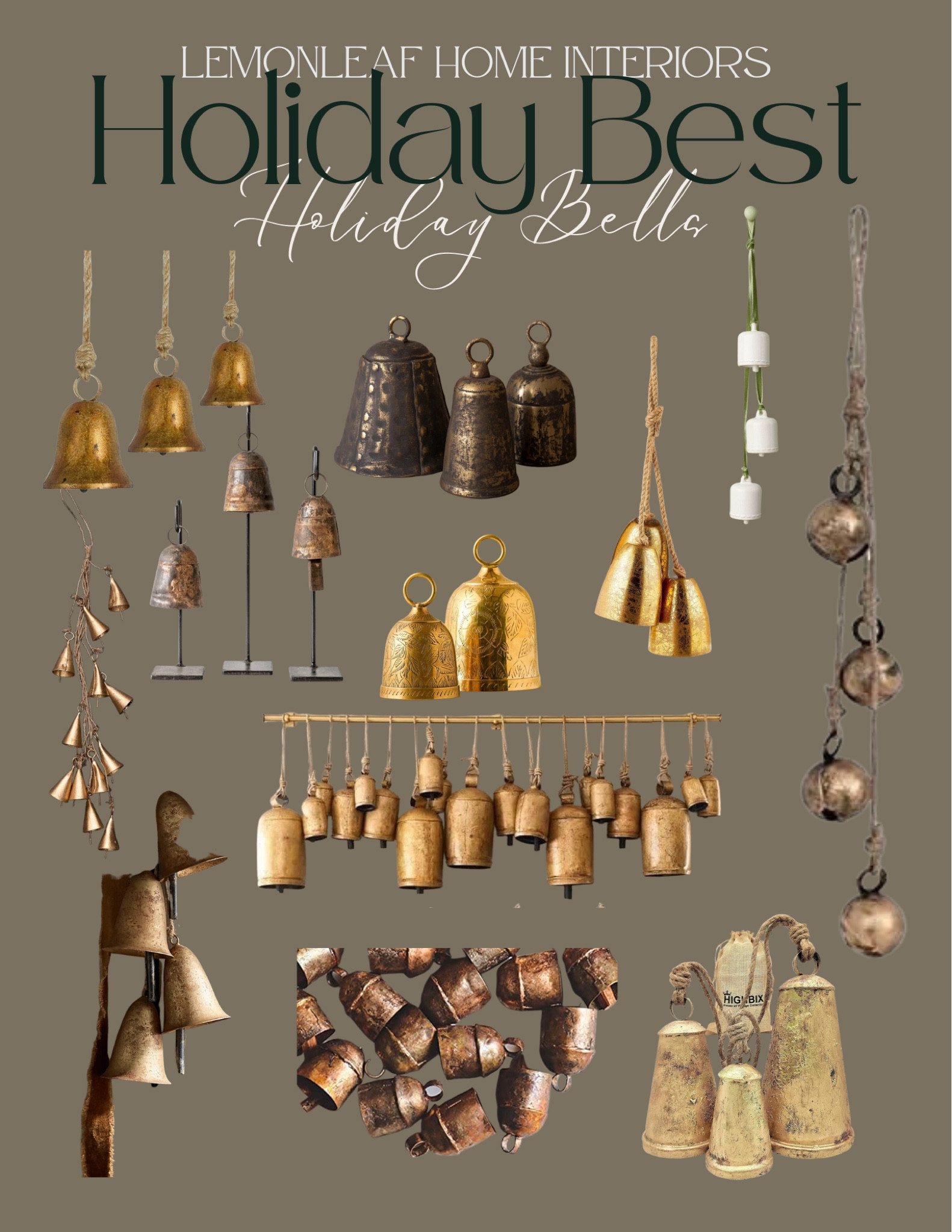 The prettiest Christmas bells I’ve found for all your holiday decorating! Use these on wreaths, banisters, mantels, or stand alone. 



#LTKhome #LTKHoliday #LTKSeasonal