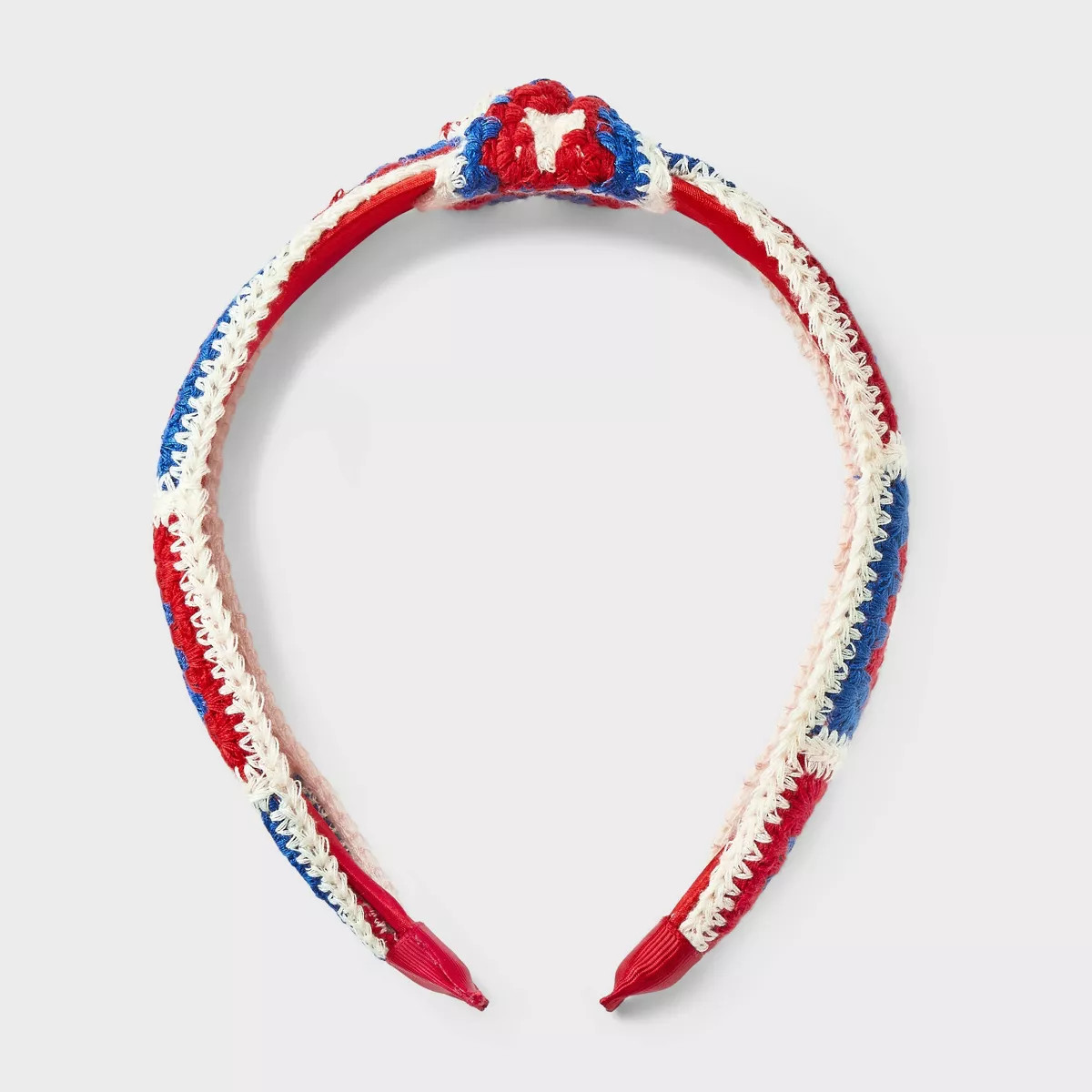 Americana Knitted Top Knot Headband - Red/White/Blue | Target