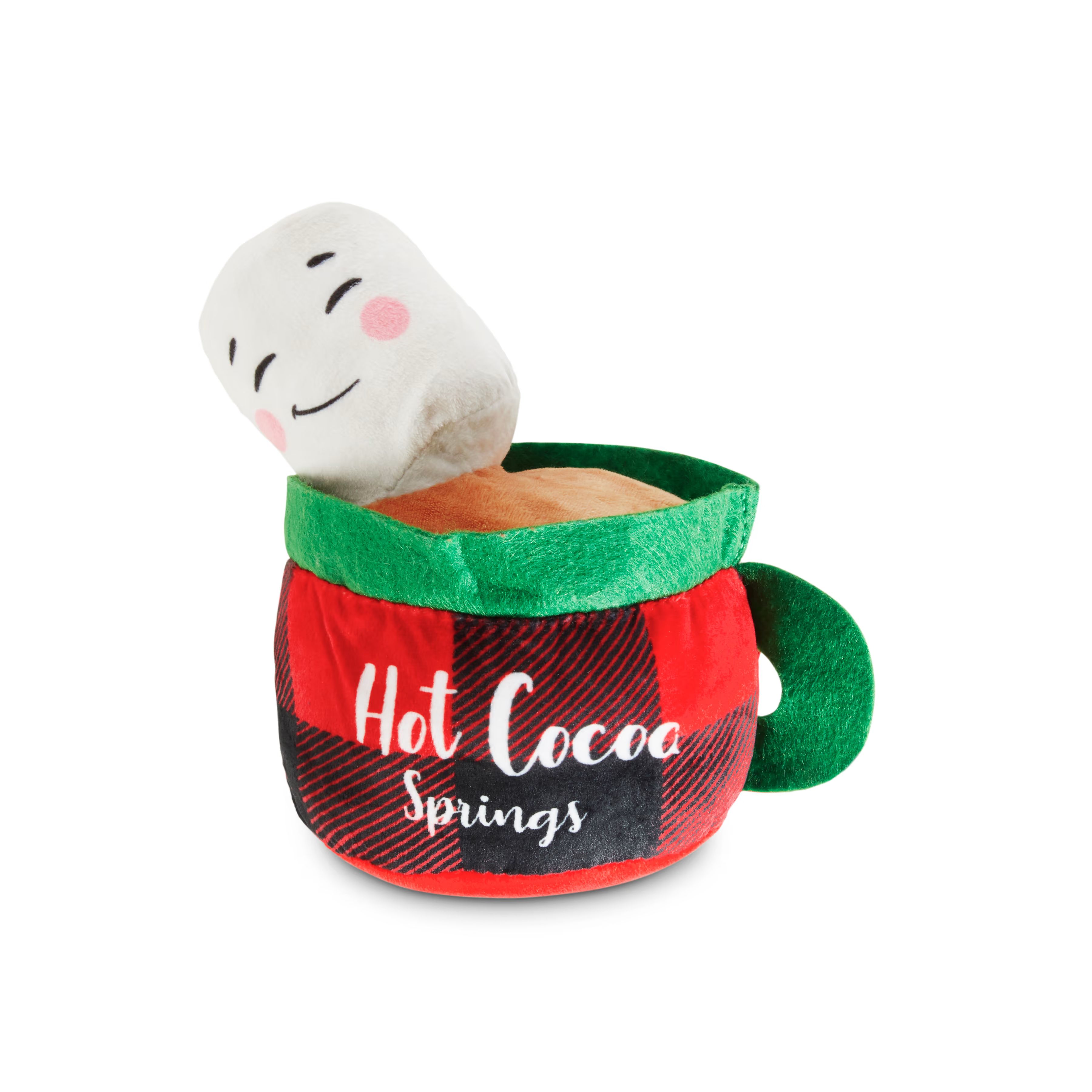 Holiday Tails A Cup O' Cocoa Plush Dog Toy with Squeaker & Crinkle, Small | Petco | Petco