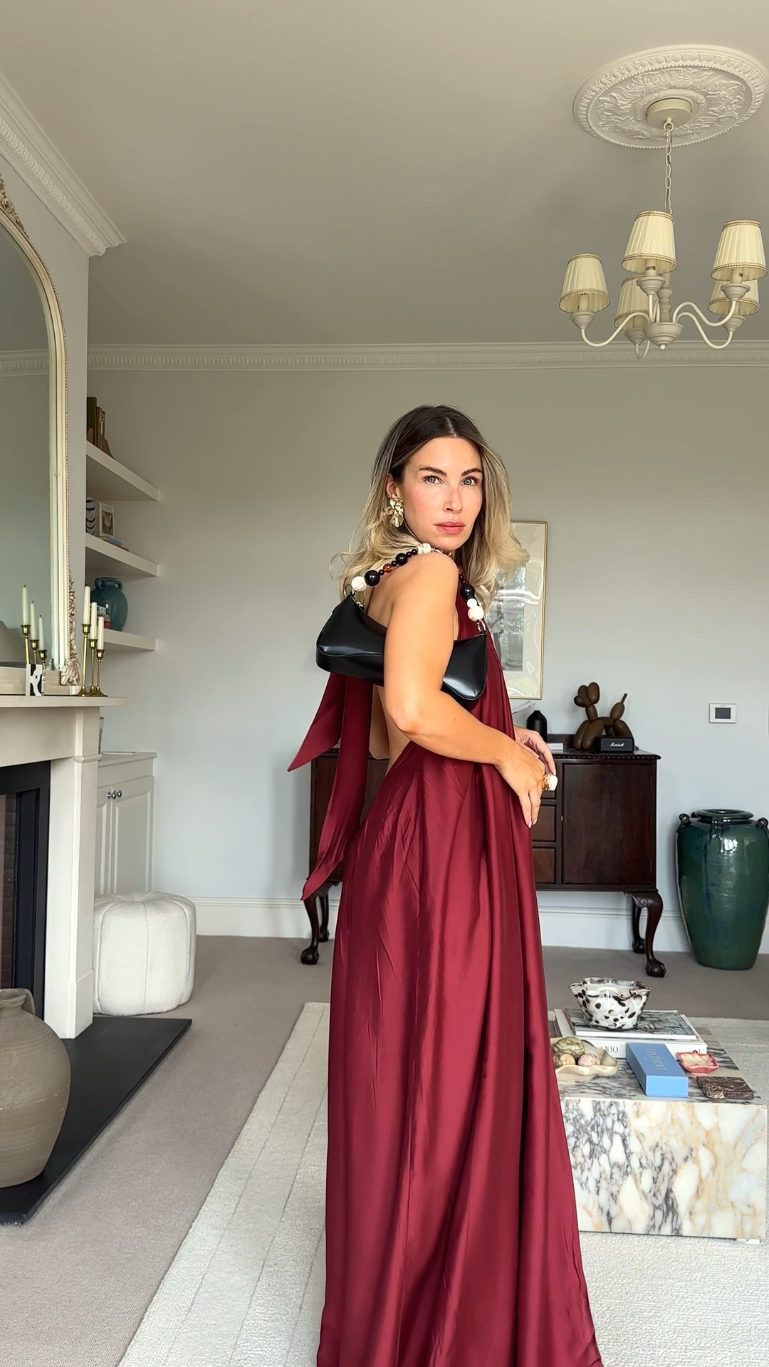 Size details 👇🏼🤎

Red dress; Small
Beige tank; XS
Trousers; 8 (they come up big)
Fringed dress; Medium
White shirt; Medium (would reorder in a small if I could)
Jeans; 8 