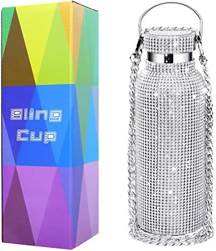 Bling Diamond Water Bottle, Glitter Rhinestone Cup, Stainless Steel Thermal Bottle, Refillable Wa... | Amazon (US)