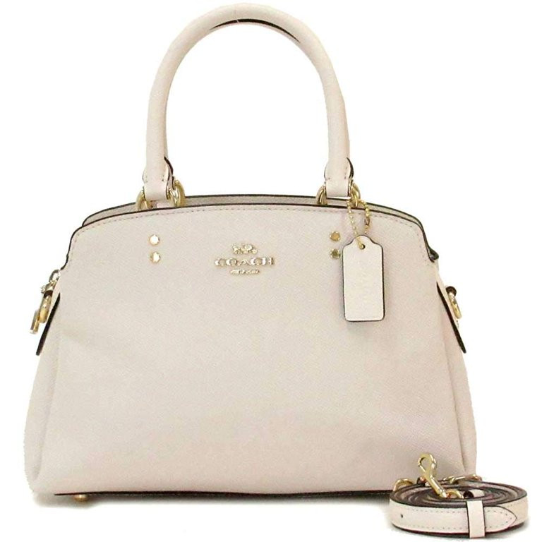 Coach Women's Crossgrain Leather Mini Lillie Caryall Satchel (Chalk) | Walmart (US)