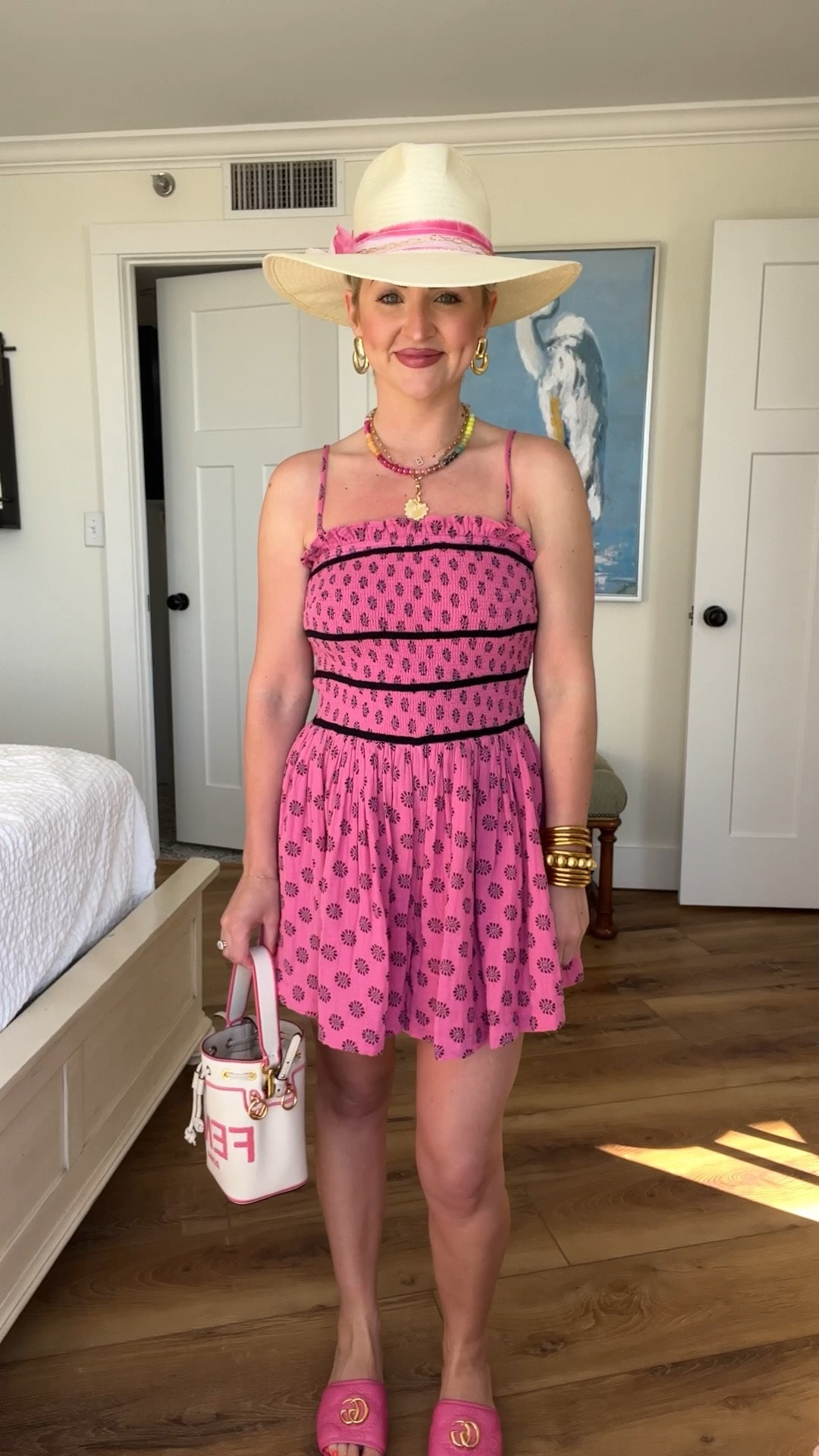 Bali checked out romper (size XS) / pink romper with black trim 

#LTKSeasonal #LTKTravel #LTKVideo