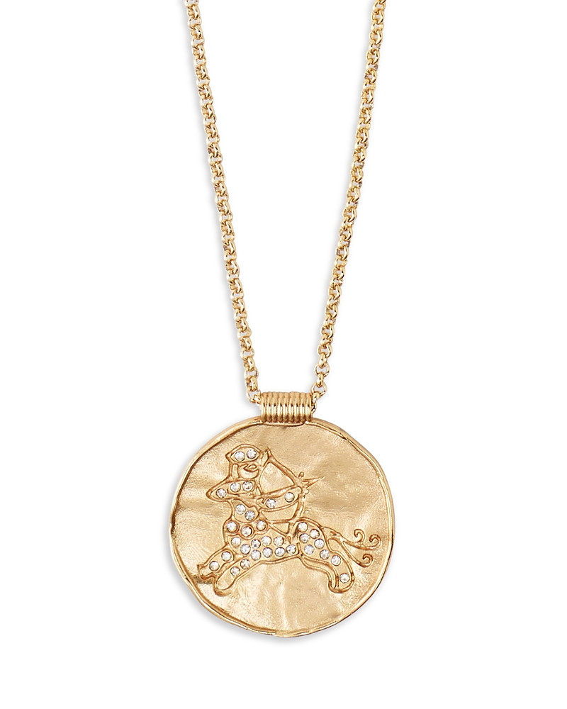 Maje Rhinestone Zodiac Pendant Necklace in Gold Tone, 26.5-29.5 | Bloomingdale's (US)