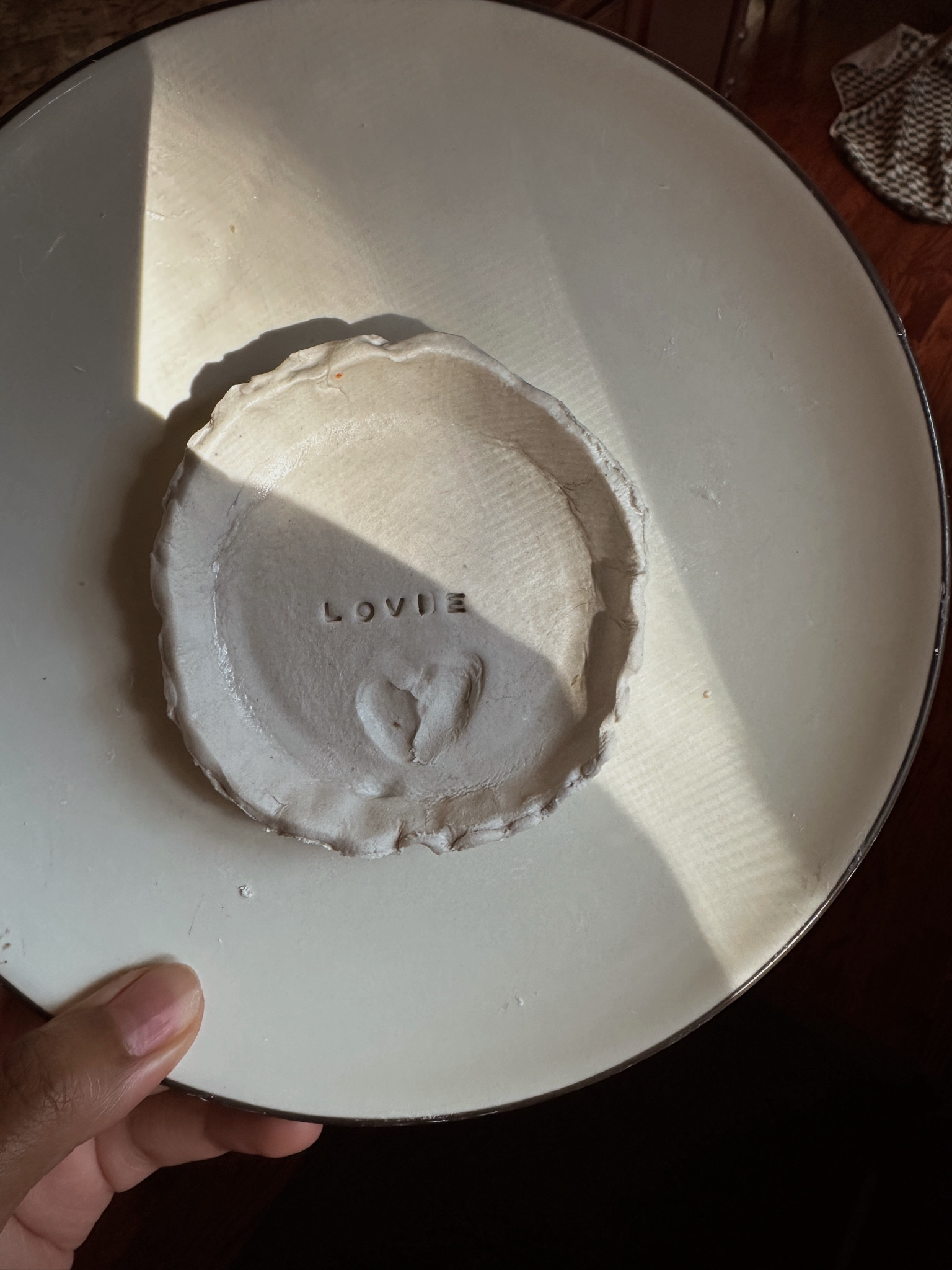 Easy DIY gift from the kids to grandparents! An air dry trinket dish. Stamp their grandparent name and add a heart thumbprint, and you can stamp the kids’ name(s) and year on the back!

#LTKHoliday #LTKKids #LTKGiftGuide
